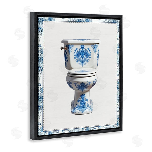 Stupell Industries Lettered And Lined | Vintage Chinoiserie Toilet Wall Art