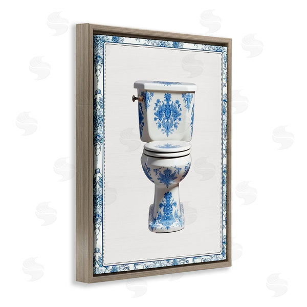 Stupell Industries Lettered And Lined | Vintage Chinoiserie Toilet Wall Art