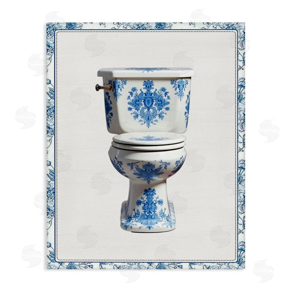 stupell industries Lettered and Lined | Vintage Chinoiserie Toilet Wall Art