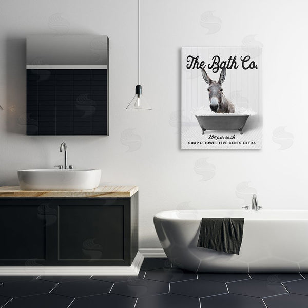 Stupell Industries Lettered And Lined | Vintage Donkey In Tub Wall Art