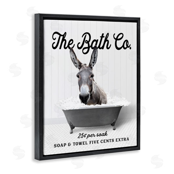 Stupell Industries Lettered And Lined | Vintage Donkey In Tub Wall Art