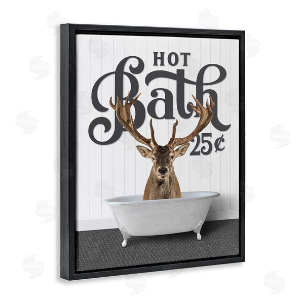Stupell Industries Lettered And Lined | Vintage Elk Bathtub Wall Art