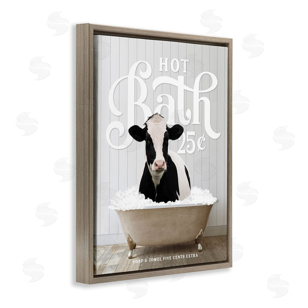 Stupell Industries Lettered And Lined | Vintage Farmhouse Bathroom Wall Art