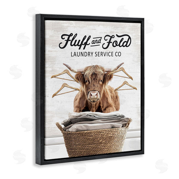 Stupell Industries Lettered And Lined | Vintage Fluff & Fold Cattle