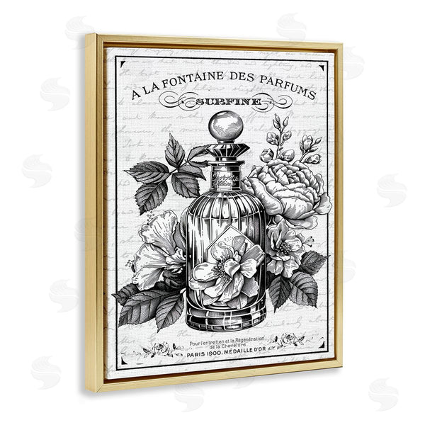 Stupell Industries Lettered And Lined | Vintage French Perfume & Blossoms