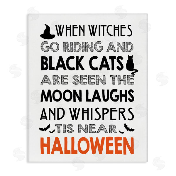 stupell industries Lettered and Lined | Vintage Halloween Bats & Cat Wall Art