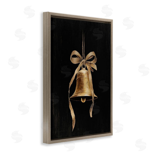 Stupell Industries Lettered And Lined | Vintage Holiday Bell On Black