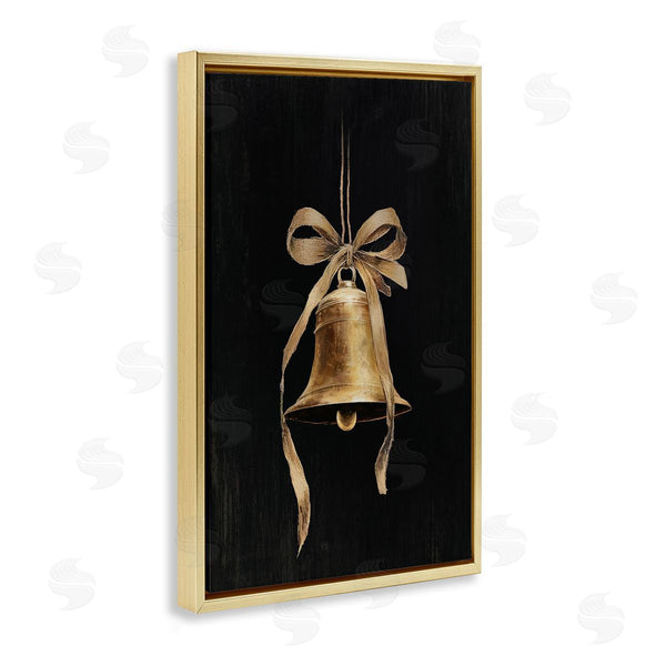Stupell Industries Lettered And Lined | Vintage Holiday Bell On Black