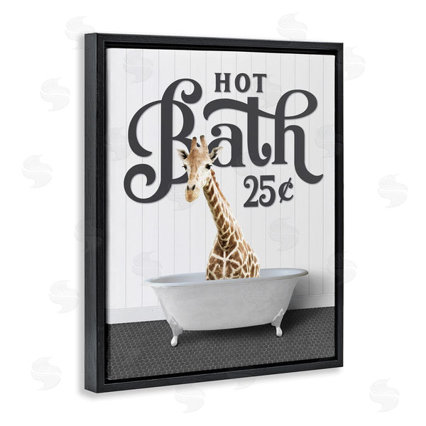 Stupell Industries Lettered And Lined | Vintage Hot Bath Animal Wall Art