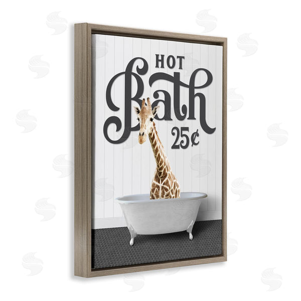 Stupell Industries Lettered And Lined | Vintage Hot Bath Animal Wall Art