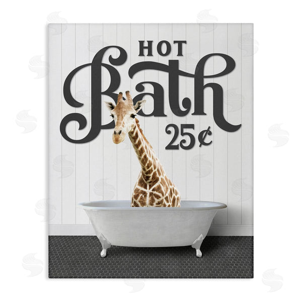 stupell industries Lettered and Lined | Vintage Hot Bath Animal Wall Art