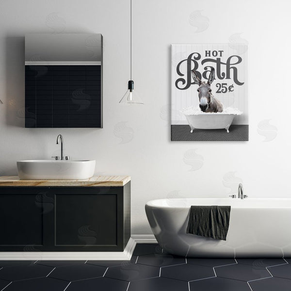 Stupell Industries Lettered And Lined | Vintage Hot Bath Donkey Wall Art