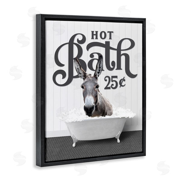 Stupell Industries Lettered And Lined | Vintage Hot Bath Donkey Wall Art