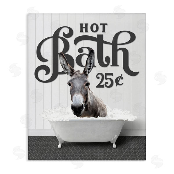 stupell industries Lettered and Lined | Vintage Hot Bath Donkey Wall Art