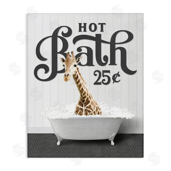 stupell industries Lettered and Lined | Vintage Hot Bath Giraffe Wall Art