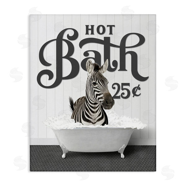 stupell industries Lettered and Lined | Vintage Hot Bath Zebra Wall Art