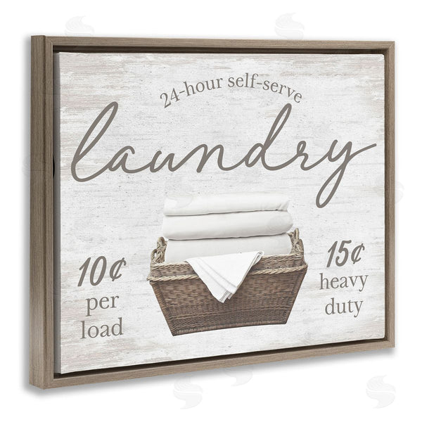 Stupell Industries Lettered And Lined | Vintage Laundry Ad Wall Art
