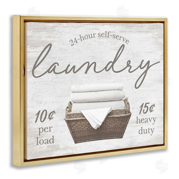 Stupell Industries Lettered And Lined | Vintage Laundry Ad Wall Art