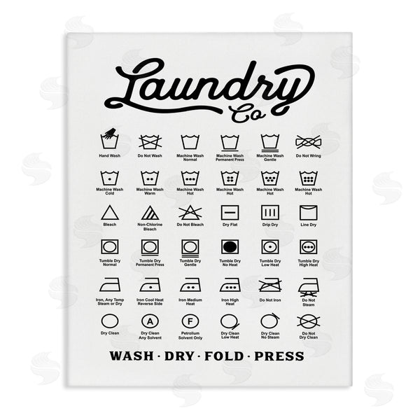 stupell industries Lettered and Lined | Vintage Laundry Co Washing Chart Helpful Guide Wall Art