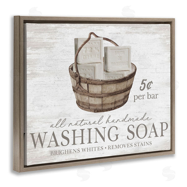 Stupell Industries Lettered And Lined | Vintage Laundry Soap Wall Art