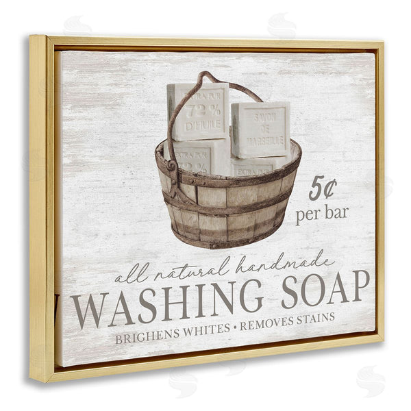 Stupell Industries Lettered And Lined | Vintage Laundry Soap Wall Art