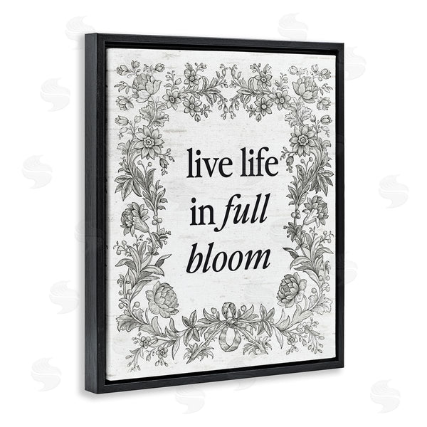 Stupell Industries Lettered And Lined | Vintage Life In Full Bloom
