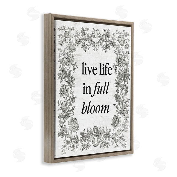 Stupell Industries Lettered And Lined | Vintage Life In Full Bloom