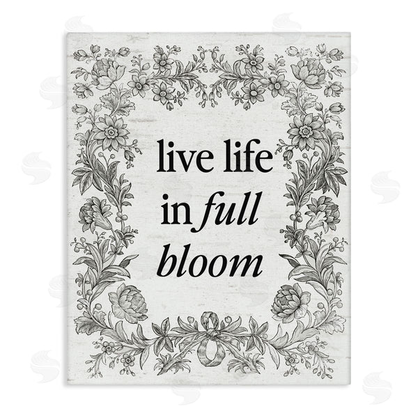 stupell industries Lettered and Lined | Vintage Life In Full Bloom