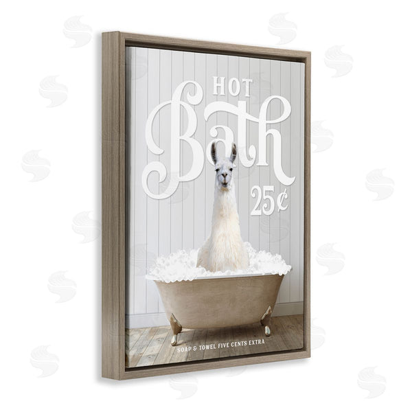Stupell Industries Lettered And Lined | Vintage Llama In Bath Wall Art