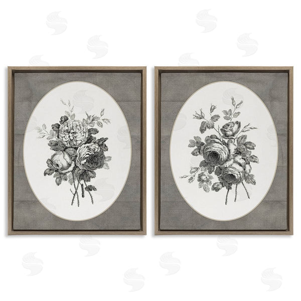 Stupell Industries Lettered And Lined | Vintage Mixed Flower Bundles