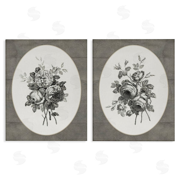 stupell industries Lettered and Lined | Vintage Mixed Flower Bundles