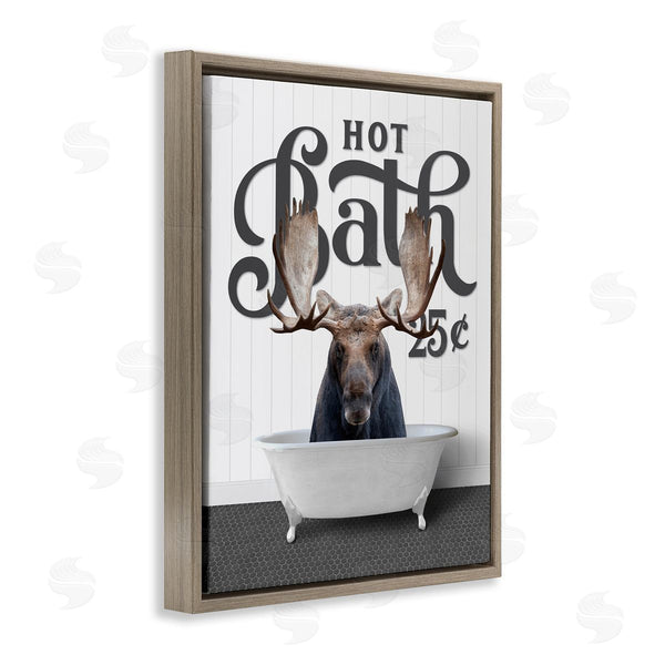 Stupell Industries Lettered And Lined | Vintage Moose Tub Wall Art