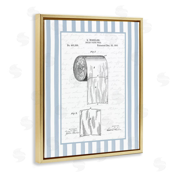 Stupell Industries Lettered And Lined | Vintage Patent Toilet Paper