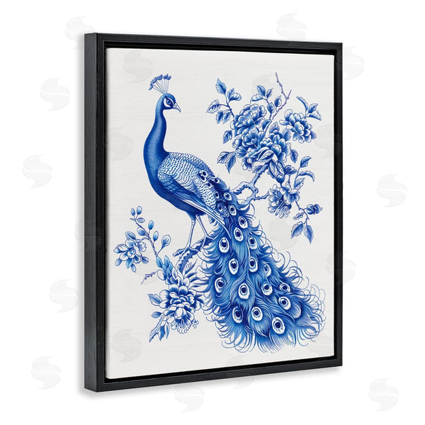 Stupell Industries Lettered And Lined | Vintage Peacock In Toile Style Wall Art