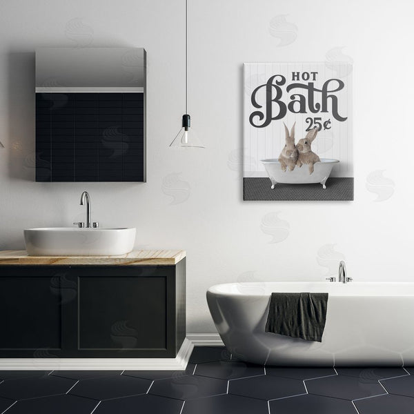 Stupell Industries Lettered And Lined | Vintage Rabbits In Tub Wall Art