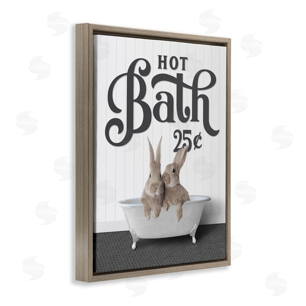 Stupell Industries Lettered And Lined | Vintage Rabbits In Tub Wall Art