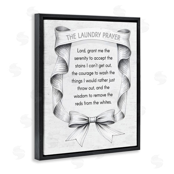 Stupell Industries Lettered And Lined | Vintage Ribbon Laundry Prayer