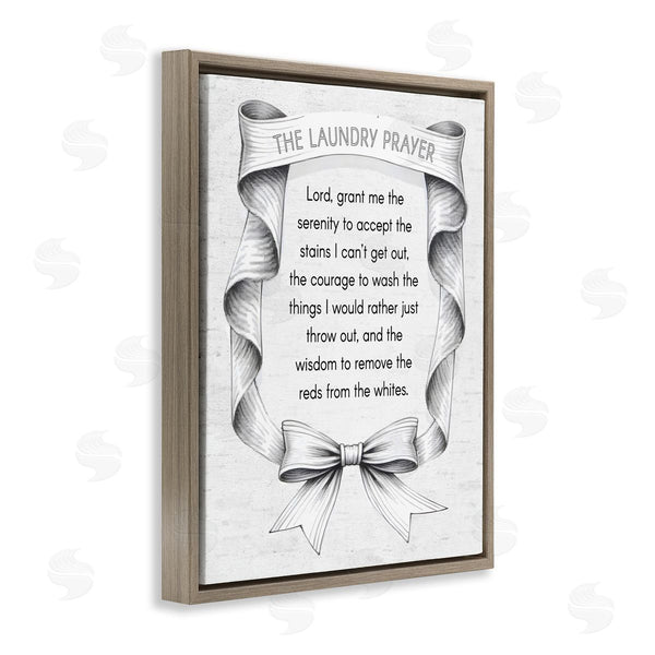 Stupell Industries Lettered And Lined | Vintage Ribbon Laundry Prayer