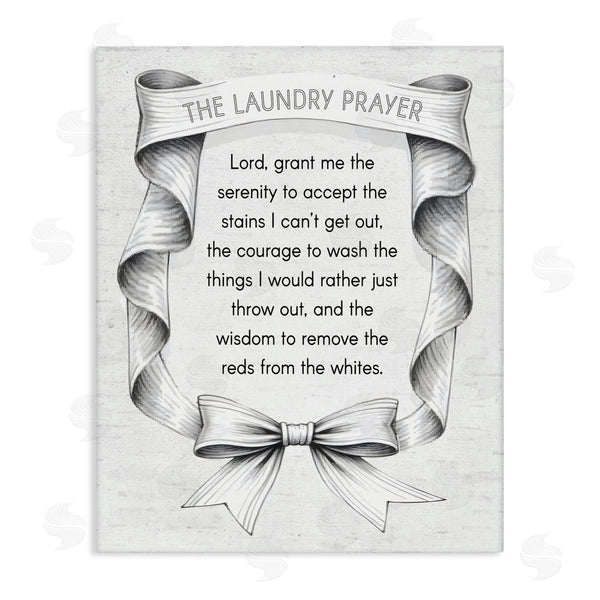 stupell industries Lettered and Lined | Vintage Ribbon Laundry Prayer