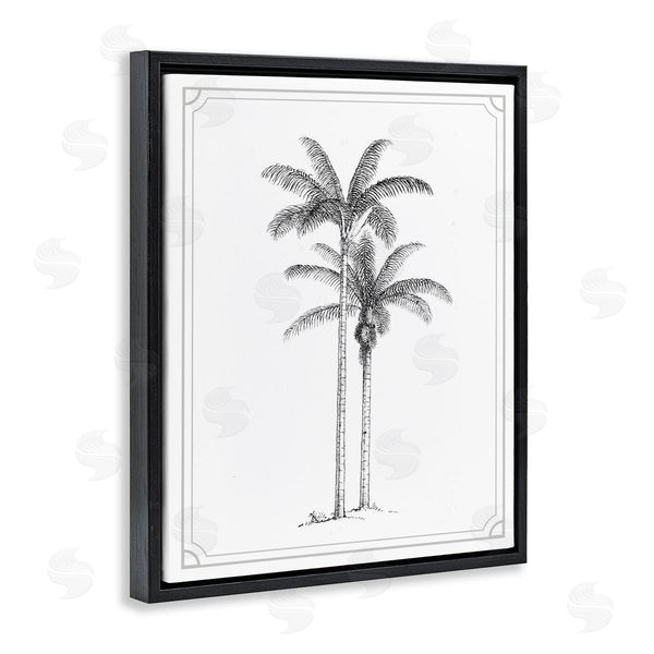 Stupell Industries Lettered And Lined | Vintage Simple Palm Tree Wall Art