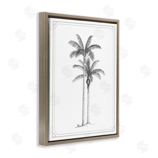 Stupell Industries Lettered And Lined | Vintage Simple Palm Tree Wall Art