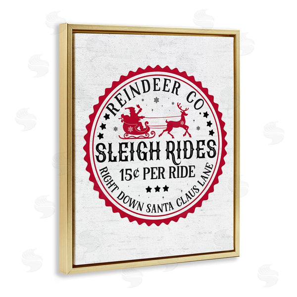 Stupell Industries Lettered And Lined | Vintage Sleigh Rides