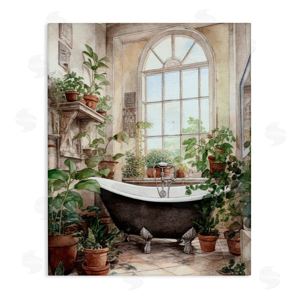 stupell industries Lettered and Lined | Vintage Sun Lit Bathtub Wall Art