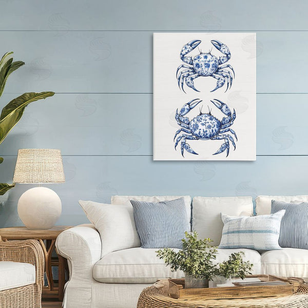Stupell Industries Lettered And Lined | Vintage Toile Crabs Wall Art