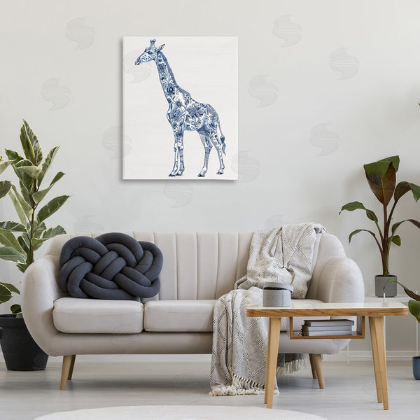 Stupell Industries Lettered And Lined | Vintage Toile Giraffe Wall Art