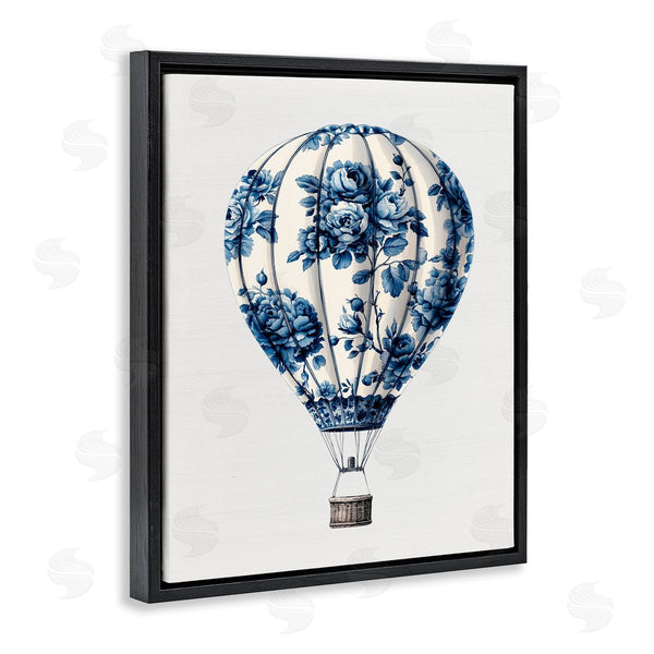 Stupell Industries Lettered And Lined | Vintage Toile Hot Air Balloon Wall Art