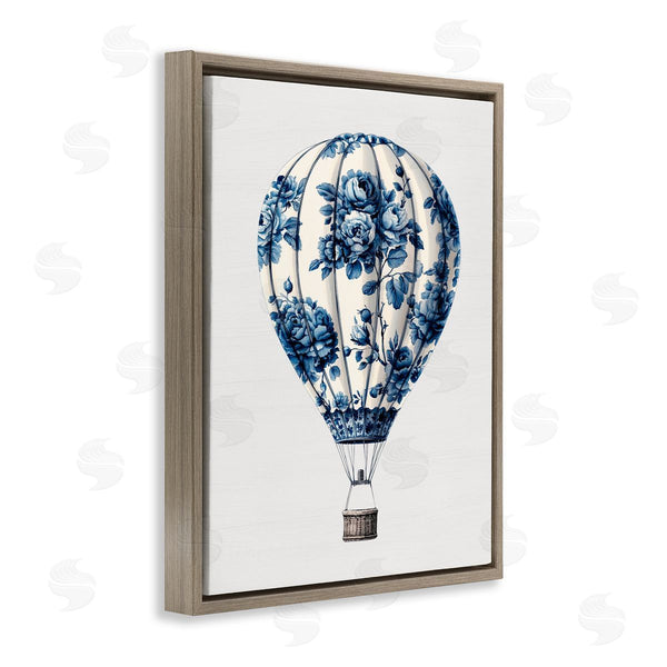 Stupell Industries Lettered And Lined | Vintage Toile Hot Air Balloon Wall Art