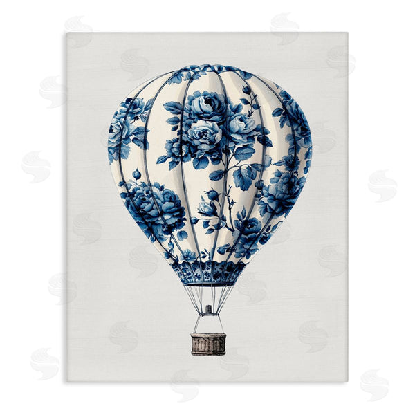 stupell industries Lettered and Lined | Vintage Toile Hot Air Balloon Wall Art