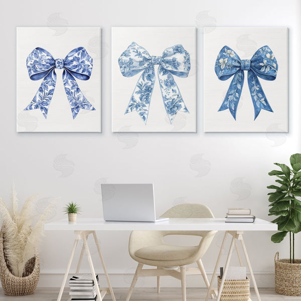 Stupell Industries Lettered And Lined | Vintage Toile Pattern Bows Wall Art