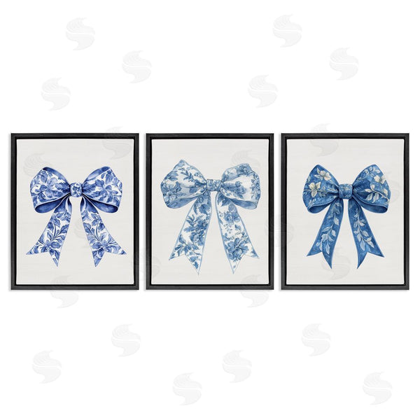 Stupell Industries Lettered And Lined | Vintage Toile Pattern Bows Wall Art